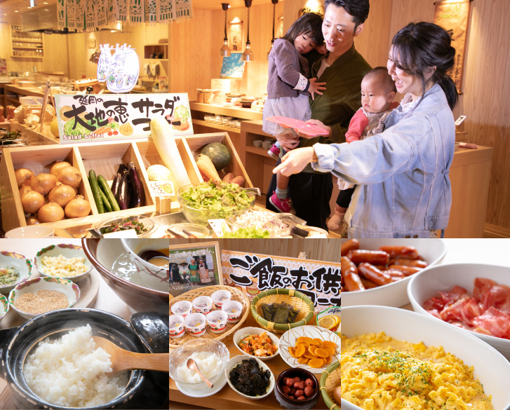 Lavish international buffet (Japanese & Western)